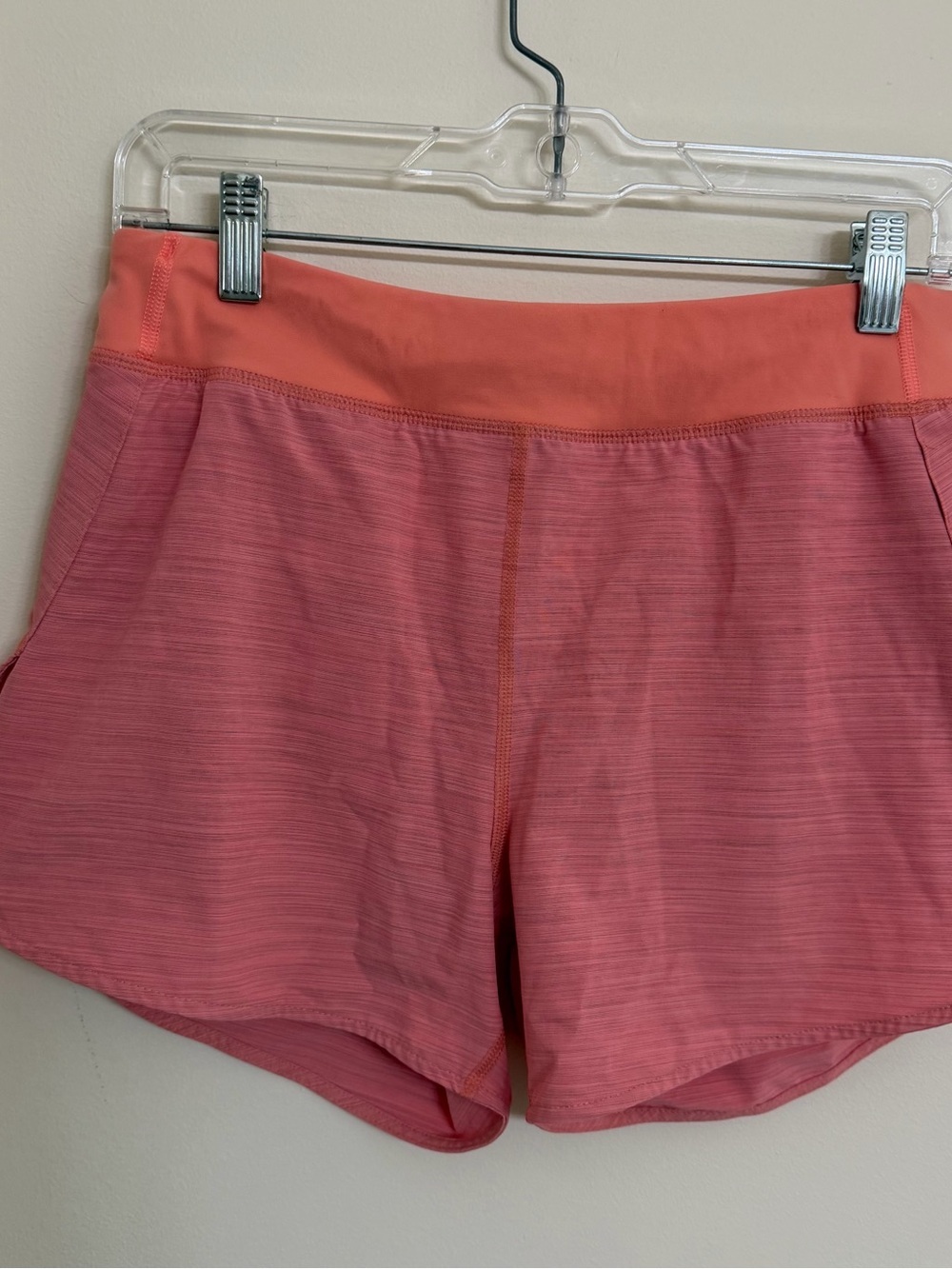 Athleta Girls Active Shorts - Coral Pink Waistband